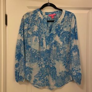 Lilly Pulitzer Women's Colby Top Toile Me About It, XS